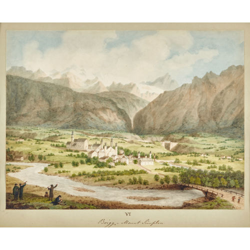19. JH. SCHWEIZ : 'Brigg - Mount Simplon' (DOBIASCHOFSKY AUKTIONEN AG)