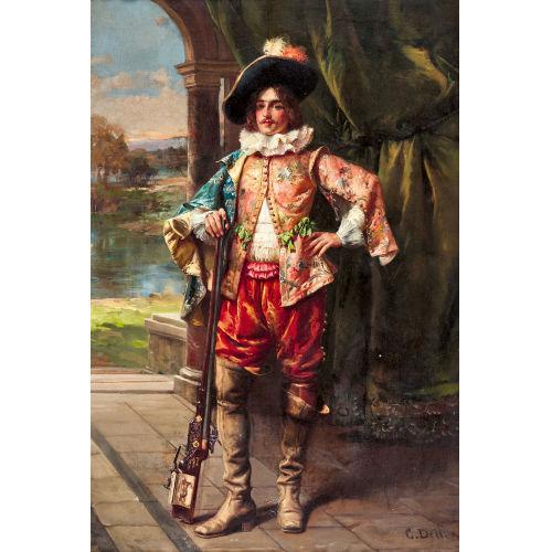 CESARE AUGUSTE DETTI : Junger Musketier (DOBIASCHOFSKY AUKTIONEN AG)