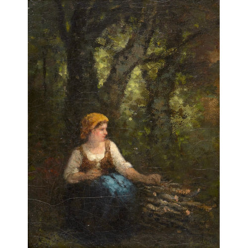 JEAN FRAN�OIS MILLET : Sitzende Holzsammlerin (DOBIASCHOFSKY AUKTIONEN AG)