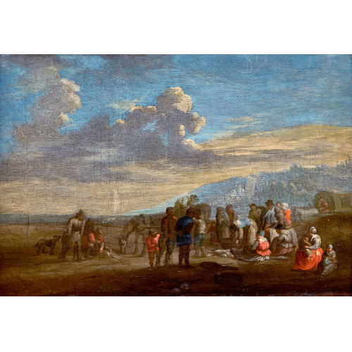 PIETER VAN BLOEMEN : Strandszene mit Staffage (DOBIASCHOFSKY AUKTIONEN AG)
