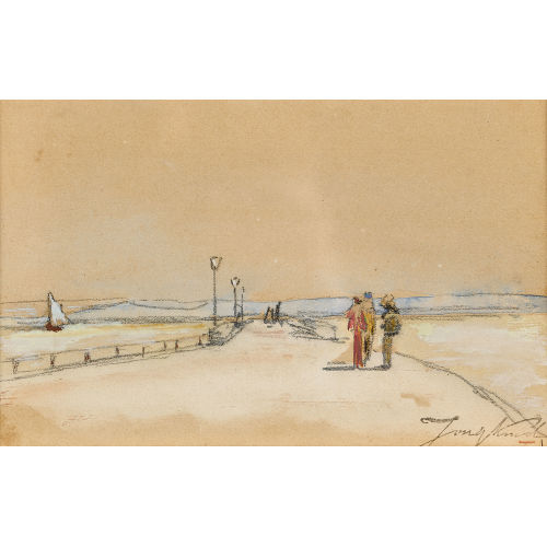 JOHAN BARTHOLD JONGKIND : Promenade (DOBIASCHOFSKY AUKTIONEN AG)