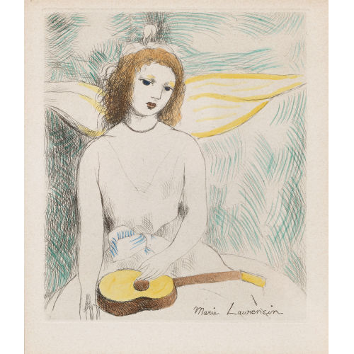 MARIE LAURENCIN : 'Jeune fille � la guitare' (DOBIASCHOFSKY AUKTIONEN AG)