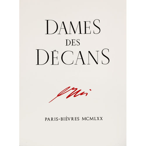 HANS ERNI : Max Jacob: 'Dames des D�cans' (DOBIASCHOFSKY AUKTIONEN AG)