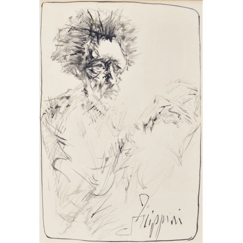 FELICE FILIPPINI : Alberto Giacometti bei der Arbeit (DOBIASCHOFSKY AUKTIONEN AG)