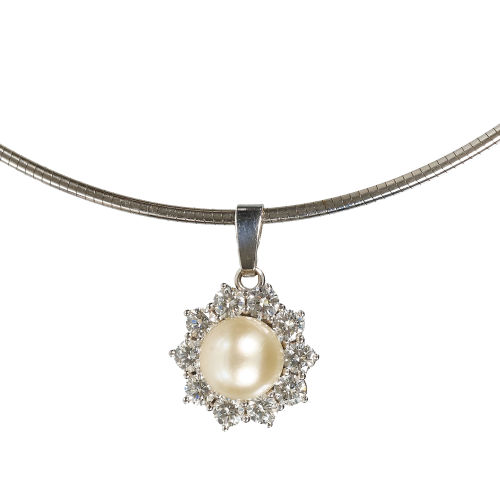 PERLEN-BRILLANT-COLLIER : (DOBIASCHOFSKY AUKTIONEN AG)