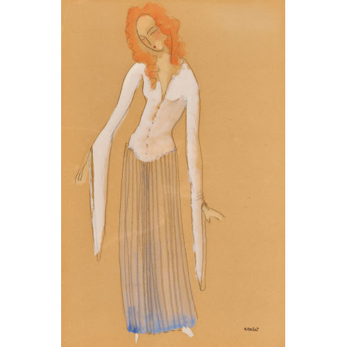 GUSTAVE BUCHET : Rothaarige Frau mit �berlangen �rmeln (DOBIASCHOFSKY AUKTIONEN AG)