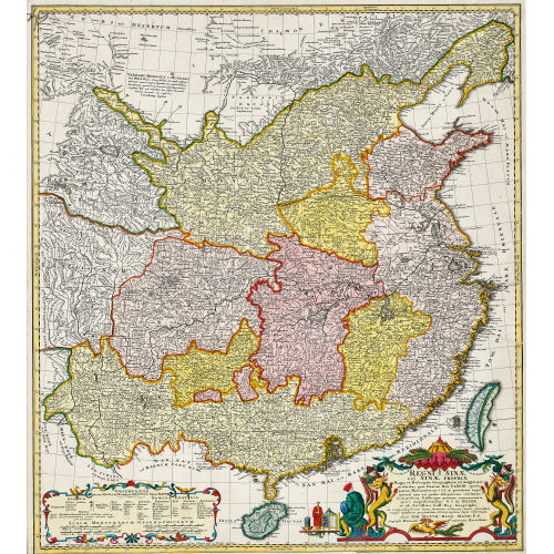 JOHANN MATTHIAS HASE : 'Regni Sinae vel Sinae Propriae Mappa et Descriptio Geographica, ex mappis particularibus, quas Sinarum Rex Canghi opera patrum Missionariorum � S.I. in provincias...' (DOBIASCHOFSKY AUKTIONEN AG)