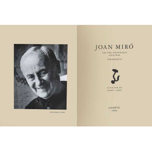 JOAN MIR� : 'Oeuvre graphique original. C�ramiques' (DOBIASCHOFSKY AUKTIONEN AG)