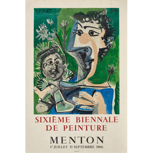 PABLO PICASSO : 'Sixi�me Biennale de Peinture Menton 1966' (DOBIASCHOFSKY AUKTIONEN AG)