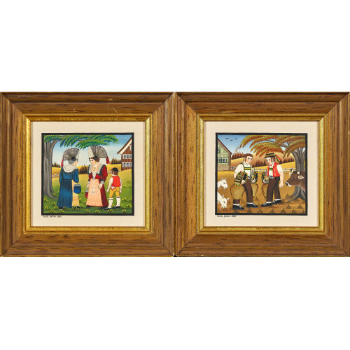 WILLI KELLER : Appenzeller B�uerinnen und Bauern in der Tracht (DOBIASCHOFSKY AUKTIONEN AG)