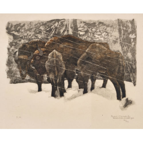 ROBERT HAINARD : 'Bisons sous la neige' (DOBIASCHOFSKY AUKTIONEN AG)