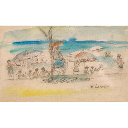 HENRI LEBASQUE : La plage (DOBIASCHOFSKY AUKTIONEN AG)
