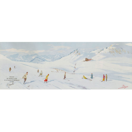CARLO PELLEGRINI : 'Souvenir des Courses de Ski de la Garnison de St-Maurice' (DOBIASCHOFSKY AUKTIONEN AG)
