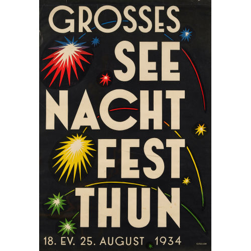 WERNER GFELLER : 'Grosses Seenachtfest Thun 1934' (DOBIASCHOFSKY AUKTIONEN AG)
