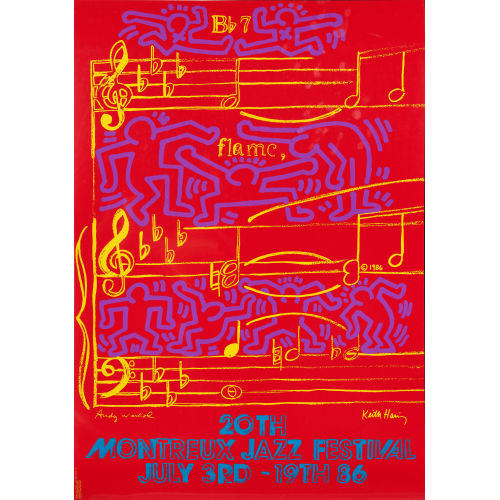 KEITH HARING : 'Jazz Festival Montreux 1986' (DOBIASCHOFSKY AUKTIONEN AG)