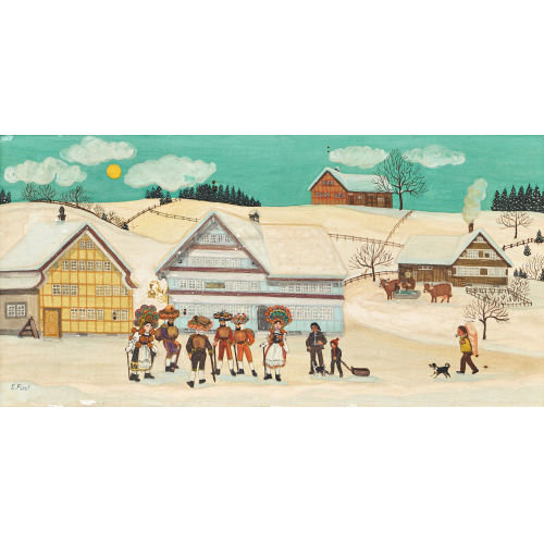 ELISABETH FUST : 'Winterbild, Silvesterkl�use' (DOBIASCHOFSKY AUKTIONEN AG)