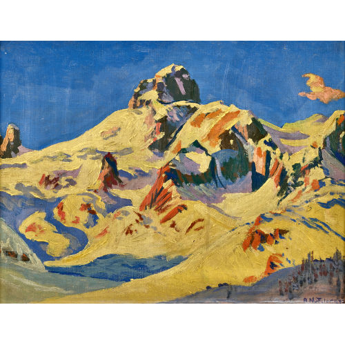 ALBERT NYFELER : 'Hockenhorn. Abendgl�hn' (DOBIASCHOFSKY AUKTIONEN AG)