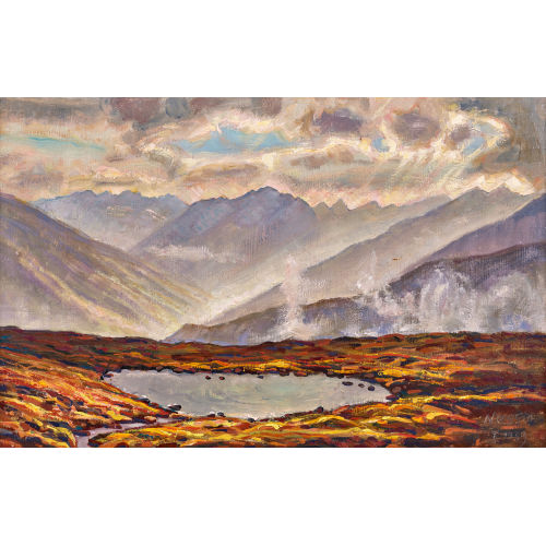 OSCAR NUSSIO : Bergsee im Herbst (DOBIASCHOFSKY AUKTIONEN AG)