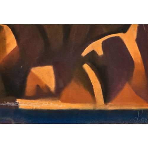 20. JH. SCHWEIZ : 'Gambarogno bei Sonnenuntergang' (DOBIASCHOFSKY AUKTIONEN AG)