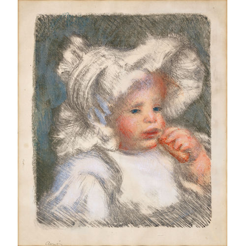 PIERRE-AUGUSTE RENOIR : 'L'enfant au biscuit' (DOBIASCHOFSKY AUKTIONEN AG)