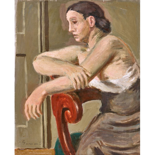 WILHELM GIMMI : 'Femme au fauteuil' (DOBIASCHOFSKY AUKTIONEN AG)