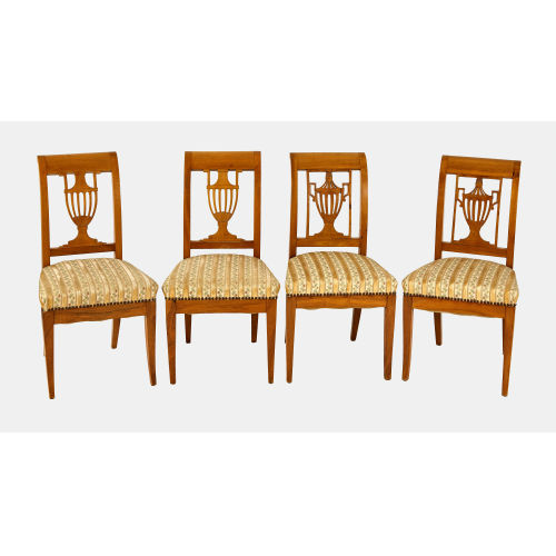 FOLGE VON VIER ST�HLEN : Biedermeier, Schweiz, 1. H�lfte 19. Jh (DOBIASCHOFSKY AUKTIONEN AG)