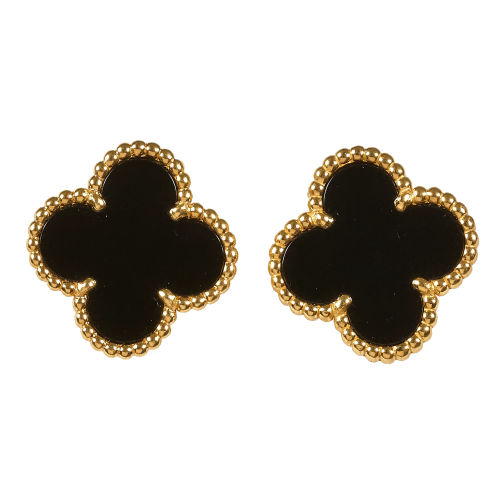 ONYX-OHRSTECKER : Van Cleef & Arpels 'Alhambra', Paris (DOBIASCHOFSKY AUKTIONEN AG)