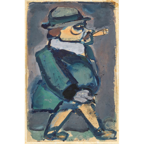GEORGES ROUAULT : 'Bath le p�re ... I' dit aussi 'L'homme au cigare' (DOBIASCHOFSKY AUKTIONEN AG)