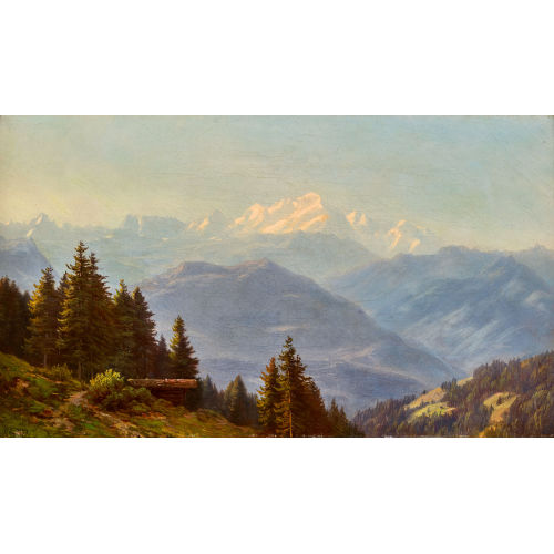 JEAN PHILIPPE GEORGE-JULLIARD : Vue sur le Mont Blanc (DOBIASCHOFSKY AUKTIONEN AG)
