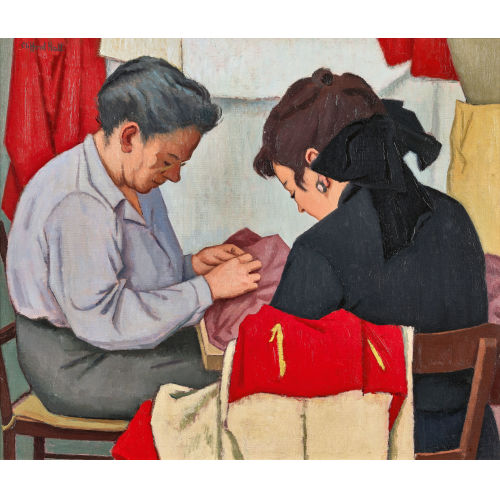 CLIFFORD HALL : 'The Dressmakers'. (DOBIASCHOFSKY AUKTIONEN AG)