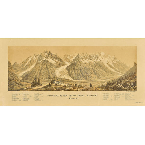 CHARLES LOUIS M�LLER : 'Panorama de Mont-Blanc depuis la Fl�g�re � Chamonix' (DOBIASCHOFSKY AUKTIONEN AG)