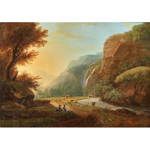JOHANN LUDWIG BLEULER : 'Im Grund hinten im Hasly-Thal, im Oberland des Cantons Bern' (DOBIASCHOFSKY AUKTIONEN AG)