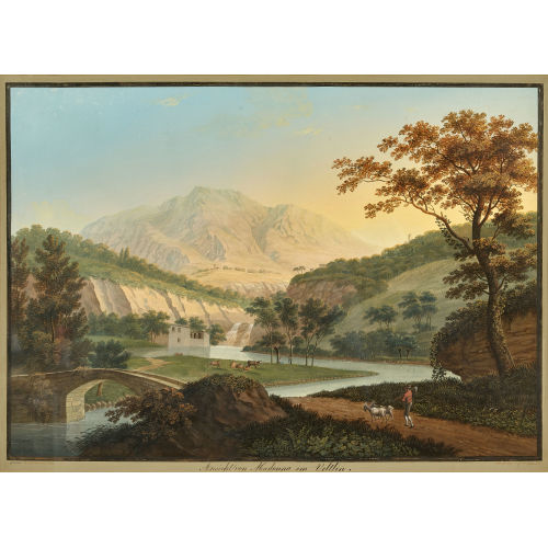 JOHANN HEINRICH II BLEULER : 'Ansicht von Madonna im Veltlin' (DOBIASCHOFSKY AUKTIONEN AG)