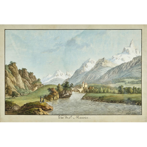 JEAN-ANTOINE LINCK : 'Vue de St. Maurice' (DOBIASCHOFSKY AUKTIONEN AG)