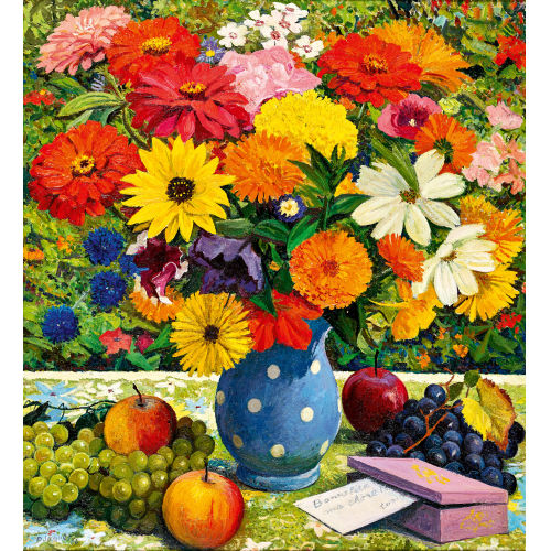 PIERRE JAQUES : 'Bouquet dans pot bleu' (DOBIASCHOFSKY AUKTIONEN AG)