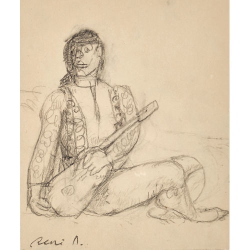 REN� AUBERJONOIS : Le guitariste (DOBIASCHOFSKY AUKTIONEN AG)