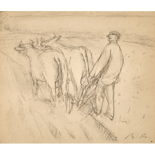 REN� AUBERJONOIS : 'L'homme � la charrue' (DOBIASCHOFSKY AUKTIONEN AG)