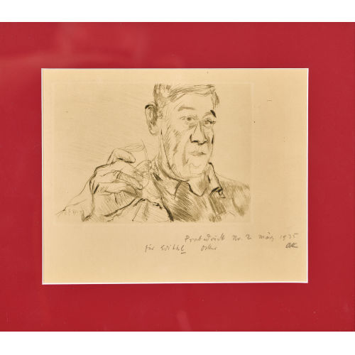OSKAR KOKOSCHKA : 'Selbstbildnis mit Glas' (DOBIASCHOFSKY AUKTIONEN AG)