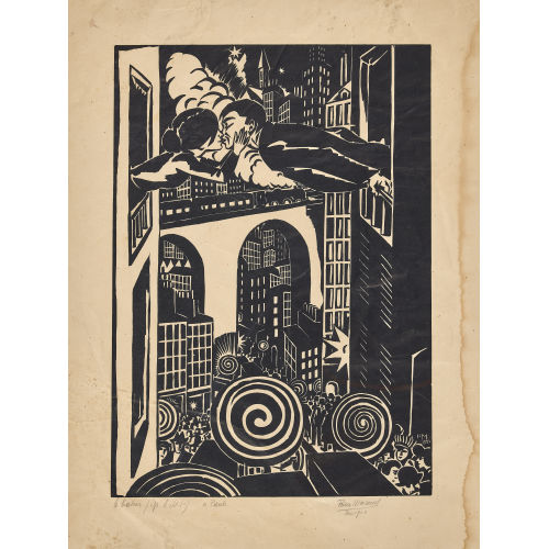 FRANS MASEREEL : 'Le baiser' (DOBIASCHOFSKY AUKTIONEN AG)