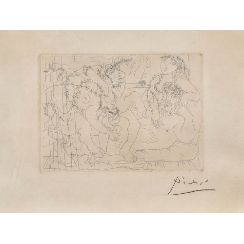 PABLO PICASSO : 'Le Repos de Sculpteur devant une Baccanale au Taureau' (DOBIASCHOFSKY AUKTIONEN AG)