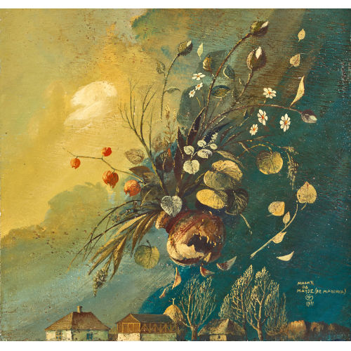 MILIC) MILIC OD MACVE (EIGTL. STANKOVIC : Fliegender Strauss in zerbrochener Vase (DOBIASCHOFSKY AUKTIONEN AG)