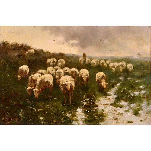 ANTON MAUVE : Schafherde (DOBIASCHOFSKY AUKTIONEN AG)