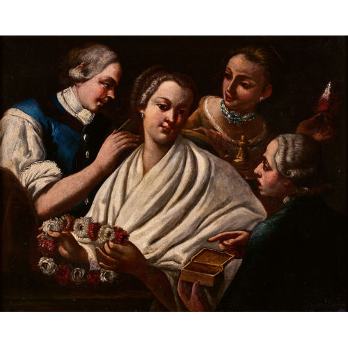 18. JH. ITALIEN : Dame bei der Toilette (DOBIASCHOFSKY AUKTIONEN AG)