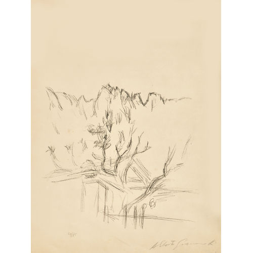 ALBERTO GIACOMETTI : 'Paysage aux arbres et aux montagnes en Bregaglia' (DOBIASCHOFSKY AUKTIONEN AG)