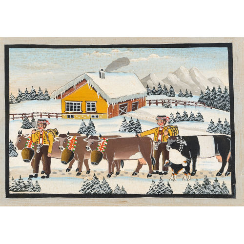 20. JH. SCHWEIZ : Appenzeller Alpabzug im Schnee (DOBIASCHOFSKY AUKTIONEN AG)