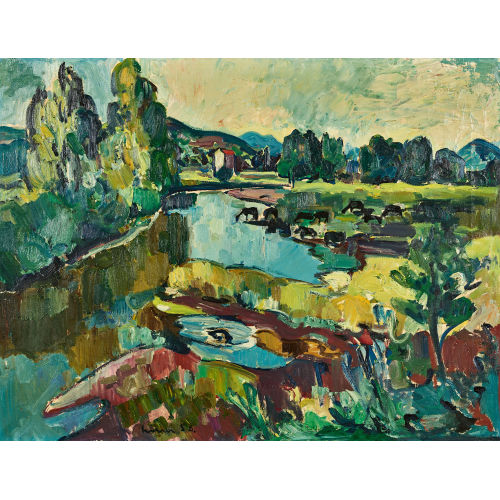 CARL WALTER LINER : S�dliche Flusslandschaft (DOBIASCHOFSKY AUKTIONEN AG)