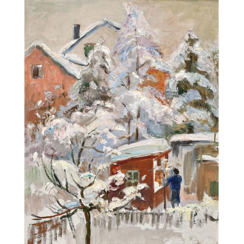 MARGUERITE FREY-SURBEK : Winterlandschaft mit H�usern (DOBIASCHOFSKY AUKTIONEN AG)