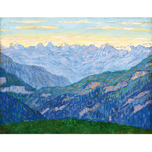 ERNST SAMUEL GEIGER : 'Blick vom Sanetsch' (DOBIASCHOFSKY AUKTIONEN AG)