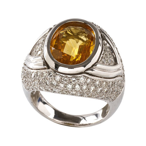 SAPHIR-BRILLANT-RING : T�nnler, Z�rich (DOBIASCHOFSKY AUKTIONEN AG)