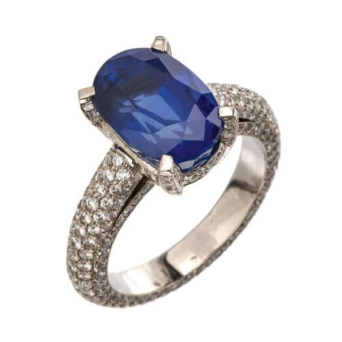 SAPHIR-BRILLANT-RING : T�nnler, Z�rich (DOBIASCHOFSKY AUKTIONEN AG)